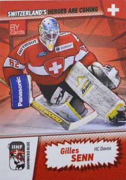 2018 BY Cards IIHF World Championship (Unlicensed) #SUI/2018-02 Gilles Senn Front
