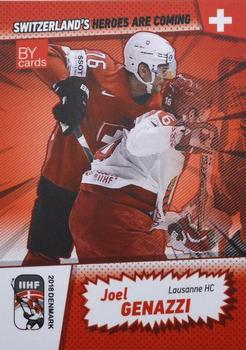 2018 BY Cards IIHF World Championship (Unlicensed) #SUI/2018-10 Joel Genazzi Front