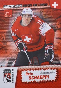 2018 BY Cards IIHF World Championship (Unlicensed) #SUI/2018-14 Reto Schappi Front