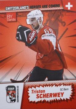 2018 BY Cards IIHF World Championship (Unlicensed) #SUI/2018-19 Tristan Scherwey Front