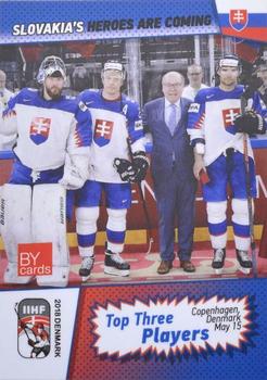 2018 BY Cards IIHF World Championship (Unlicensed) #SVK/2018-27 Marek Ciliak / Ladislav Nagy / Andrej Sekera Front
