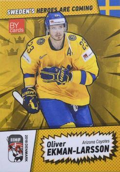 2018 BY Cards IIHF World Championship (Unlicensed) #SWE/2018-08 Oliver Ekman-Larsson Front