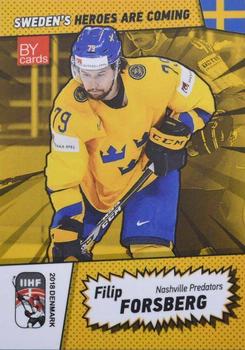 2018 BY Cards IIHF World Championship (Unlicensed) #SWE/2018-23 Filip Forsberg Front