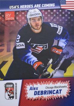 2018 BY Cards IIHF World Championship (Unlicensed) #USA/2018-14 Alex Debrincat Front