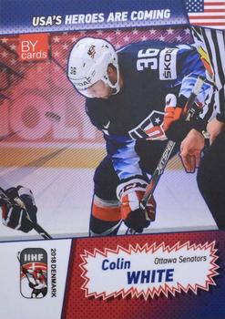 2018 BY Cards IIHF World Championship (Unlicensed) #USA/2018-22 Colin White Front