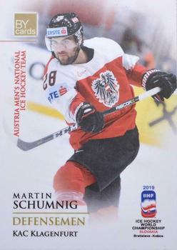 2019 BY Cards IIHF World Championship #AUT/2019-06 Martin Schumnig Front