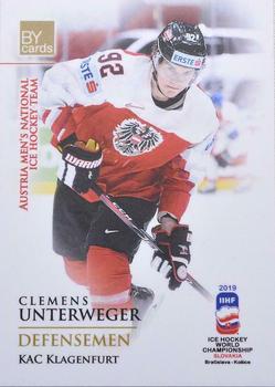 2019 BY Cards IIHF World Championship #AUT/2019-11 Clemens Unterweger Front