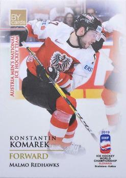 2019 BY Cards IIHF World Championship #AUT/2019-22 Konstantin Komarek Front