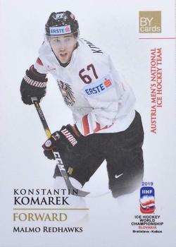 2019 BY Cards IIHF World Championship #AUT/2019-36 Konstantin Komarek Front