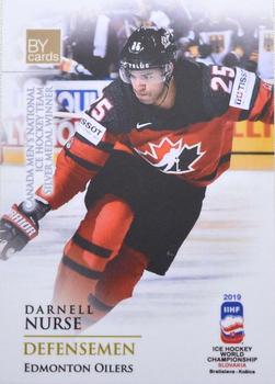 2019 BY Cards IIHF World Championship #CAN/2019-06 Darnell Nurse Front