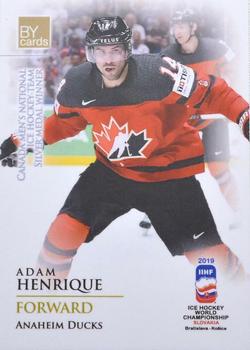 2019 BY Cards IIHF World Championship #CAN/2019-14 Adam Henrique Front