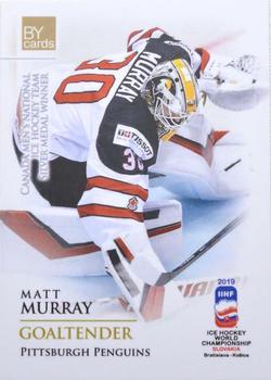 2019 BY Cards IIHF World Championship #CAN/2019-27 Matt Murray Front
