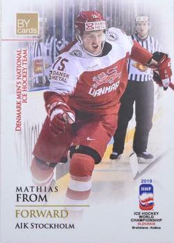 2019 BY Cards IIHF World Championship #DEN/2019-22 Mathias From Front