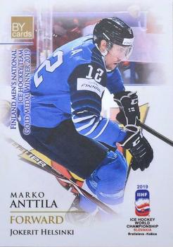 2019 BY Cards IIHF World Championship #FIN/2019-12 Marko Anttila Front