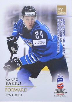 2019 BY Cards IIHF World Championship #FIN/2019-17 Kaapo Kakko Front