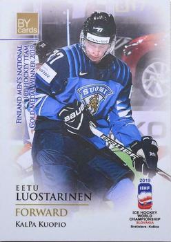 2019 BY Cards IIHF World Championship #FIN/2019-19 Eetu Luostarinen Front