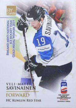 2019 BY Cards IIHF World Championship #FIN/2019-34 Veli-Matti Savinainen Front
