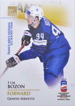2019 BY Cards IIHF World Championship #FRA/2019-25 Tim Bozon Front