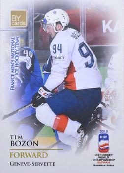 2019 BY Cards IIHF World Championship #FRA/2019-42 Tim Bozon Front