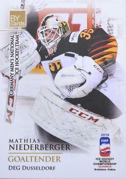 2019 BY Cards IIHF World Championship #GER/2019-03 Mathias Niederberger Front