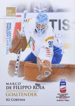 2019 BY Cards IIHF World Championship #ITA/2019-02 Marco de Filippo Front