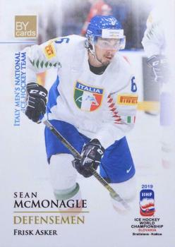 2019 BY Cards IIHF World Championship #ITA/2019-04 Sean McMonagle Front