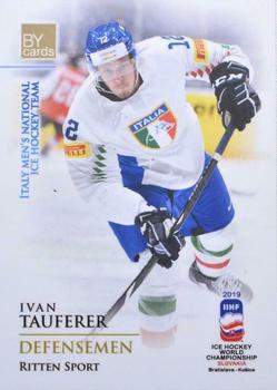 2019 BY Cards IIHF World Championship #ITA/2019-07 Ivan Tauferer Front