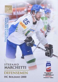 2019 BY Cards IIHF World Championship #ITA/2019-08 Stefano Marchetti Front