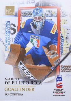 2019 BY Cards IIHF World Championship #ITA/2019-26 Marco de Filippo Front