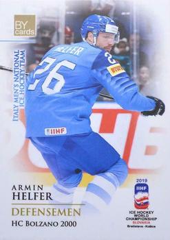 2019 BY Cards IIHF World Championship #ITA/2019-29 Armin Helfer Front