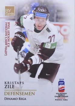 2019 BY Cards IIHF World Championship #LAT/2019-11 Kristaps Zile Front