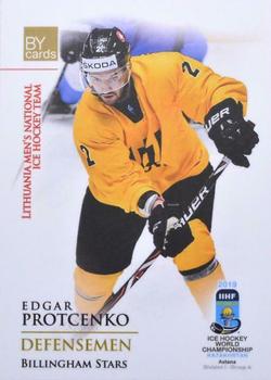 2019 BY Cards IIHF World Championship #LTU/2019-03 Edgar Protcenko Front