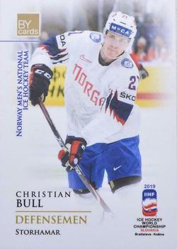 2019 BY Cards IIHF World Championship #NOR/2019-09 Christian Bull Front