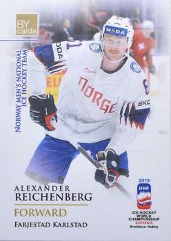 2019 BY Cards IIHF World Championship #NOR/2019-22 Alexander Reichenberg Front