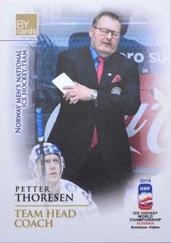 2019 BY Cards IIHF World Championship #NOR/2019-25 Petter Thoresen Front