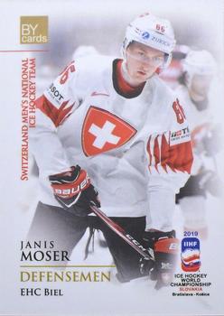 2019 BY Cards IIHF World Championship #SUI/2019-09 Janis Moser Front