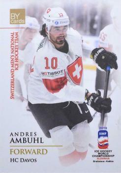 2019 BY Cards IIHF World Championship #SUI/2019-12 Andres Ambuhl Front