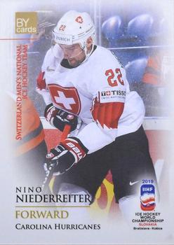 2019 BY Cards IIHF World Championship #SUI/2019-16 Nino Niederreiter Front