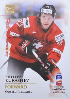 2019 BY Cards IIHF World Championship #SUI/2019-17 Philipp Kurashev Front
