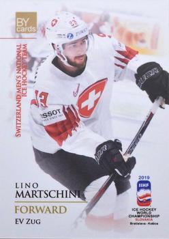 2019 BY Cards IIHF World Championship #SUI/2019-24 Lino Martschini Front