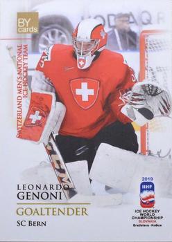 2019 BY Cards IIHF World Championship #SUI/2019-26 Leonardo Genoni Front