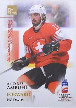 2019 BY Cards IIHF World Championship #SUI/2019-33 Andres Ambuhl Front