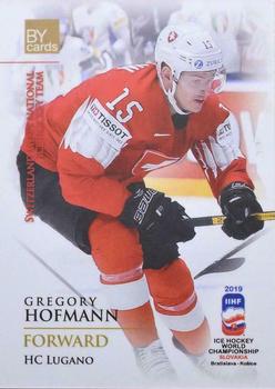 2019 BY Cards IIHF World Championship #SUI/2019-35 Gregory Hofmann Front