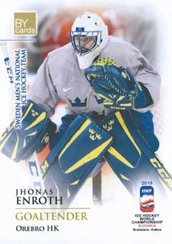 2019 BY Cards IIHF World Championship #SWE/2019-01 Jhonas Enroth Front