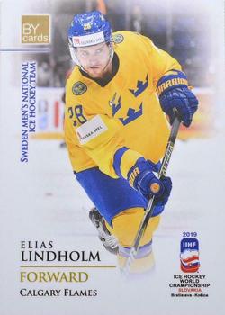 2019 BY Cards IIHF World Championship #SWE/2019-15 Elias Lindholm Front