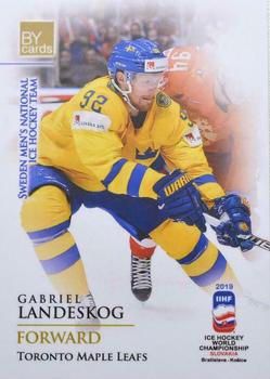 2019 BY Cards IIHF World Championship #SWE/2019-24 Gabriel Landeskog Front