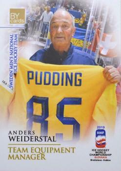 2019 BY Cards IIHF World Championship #SWE/2019-26 Anders Weiderstal Front