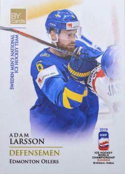 2019 BY Cards IIHF World Championship #SWE/2019-28 Adam Larsson Front