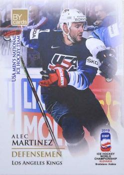 2019 BY Cards IIHF World Championship #USA/2019-07 Alec Martinez Front