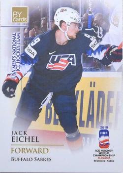 2019 BY Cards IIHF World Championship #USA/2019-13 Jack Eichel Front